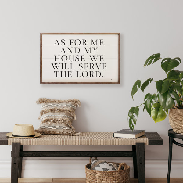 Trinx Me And My House Framed On Wood Textual Art Wayfair